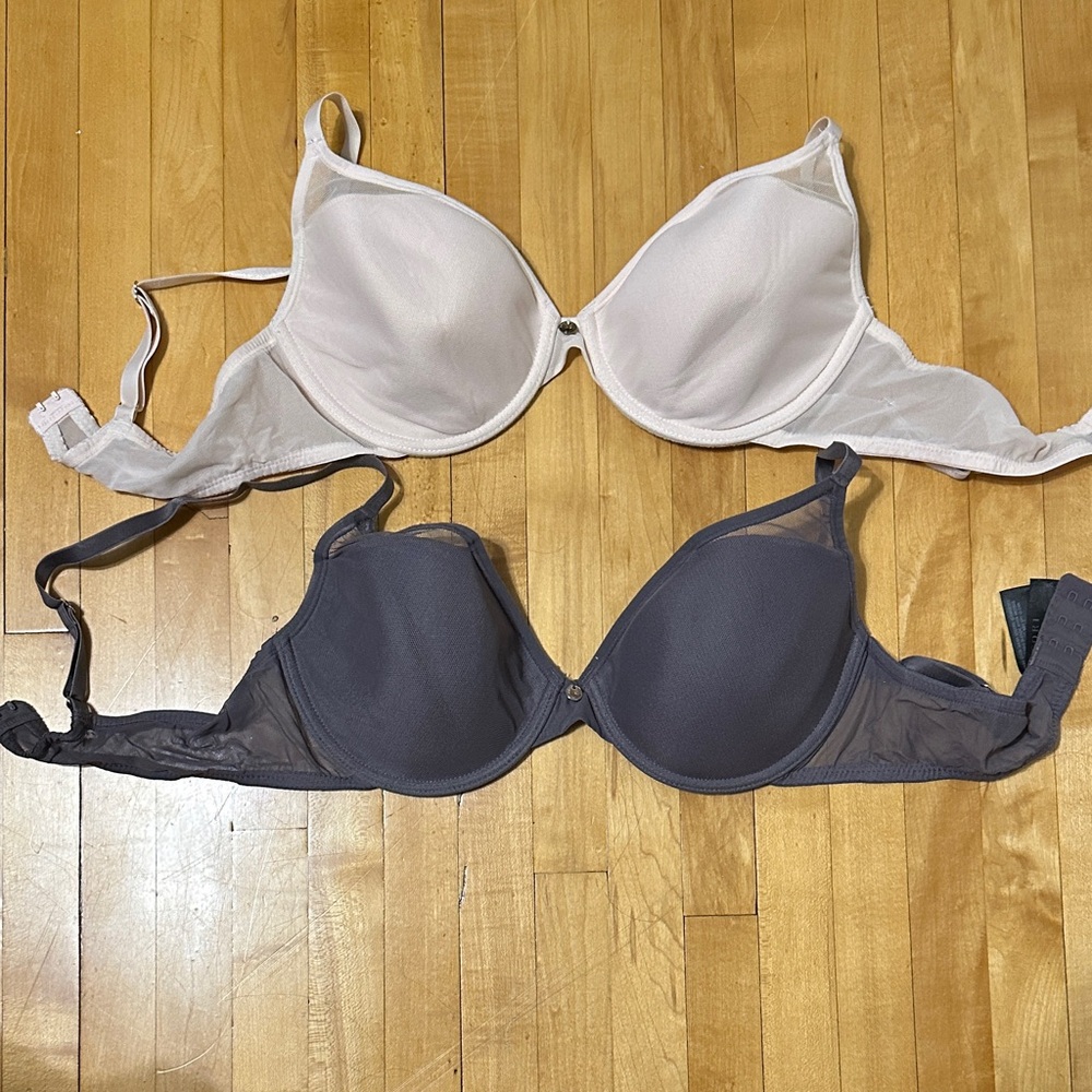 Natori Lightly Lined Underwire Bra Set - Pink and Gray | 34C